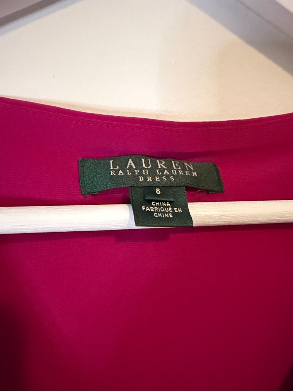 Lauren Ralph Lauren Magenta Surplice Ruched Sheath Dress - Picture 3 of 8